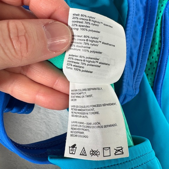 Speedo Girls Swimsuit Size 14 Blue Green Athletic One Piece‎ Training Racerback - Picture 5 of 9